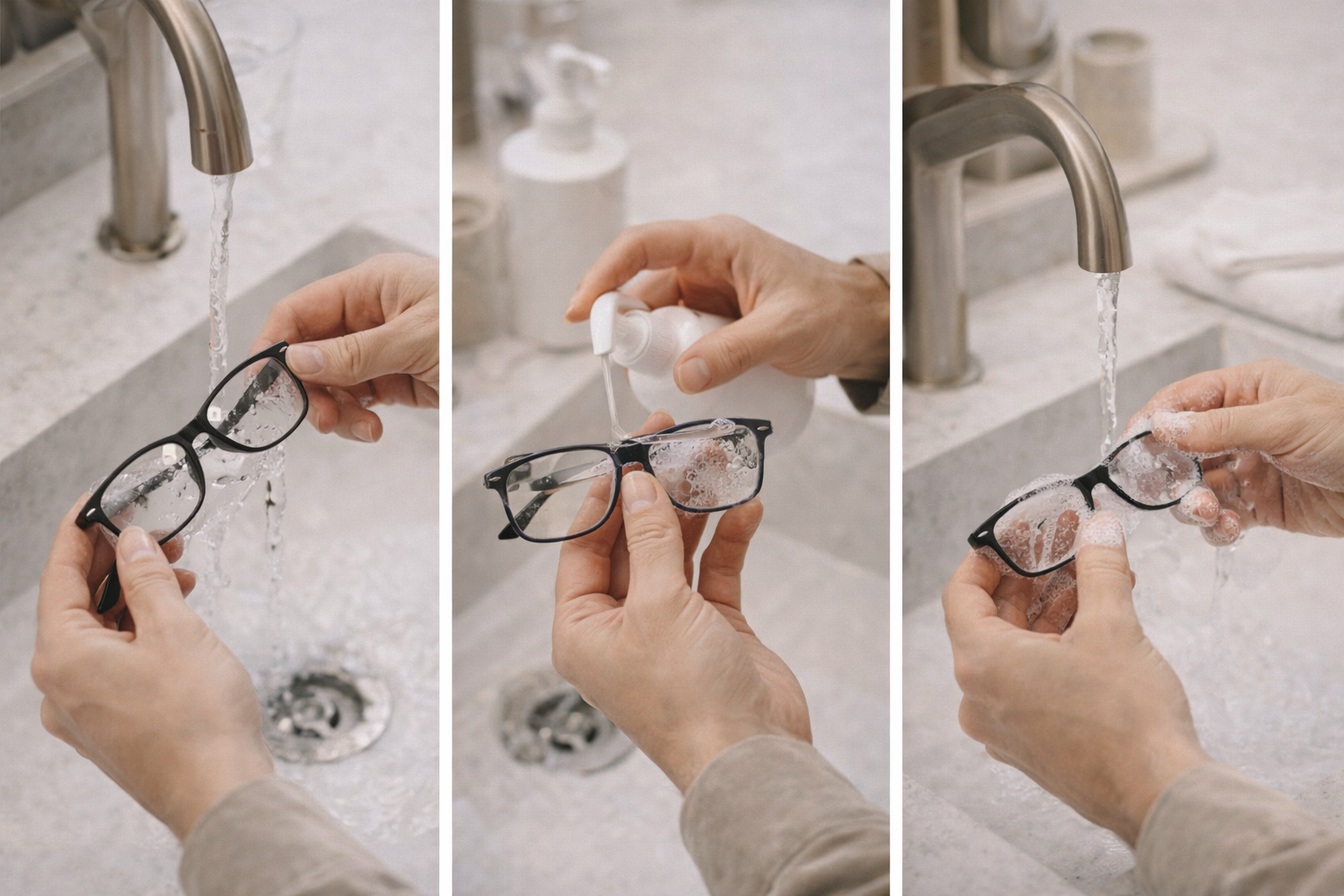 cleaning lenses without scratches