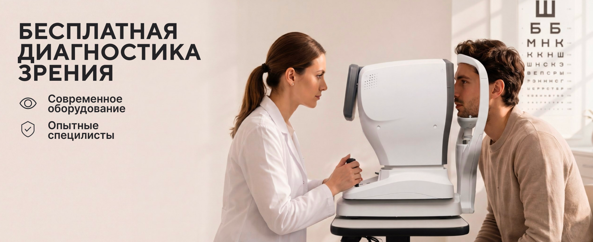 Бесплатная диагностика зрения в Optic Space